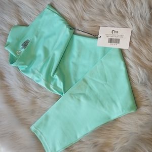 ZYIA turquoise metallic light n tight high rise 7/8 24"